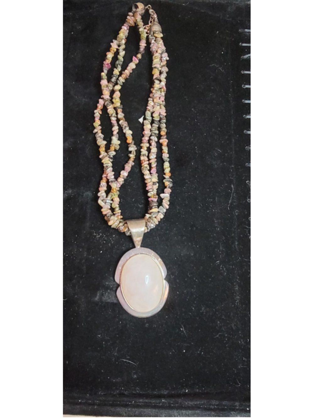 Jay King Mine Finds DTR 925 Sterling Silver Rose Quartz Pendant Multi Gem 37